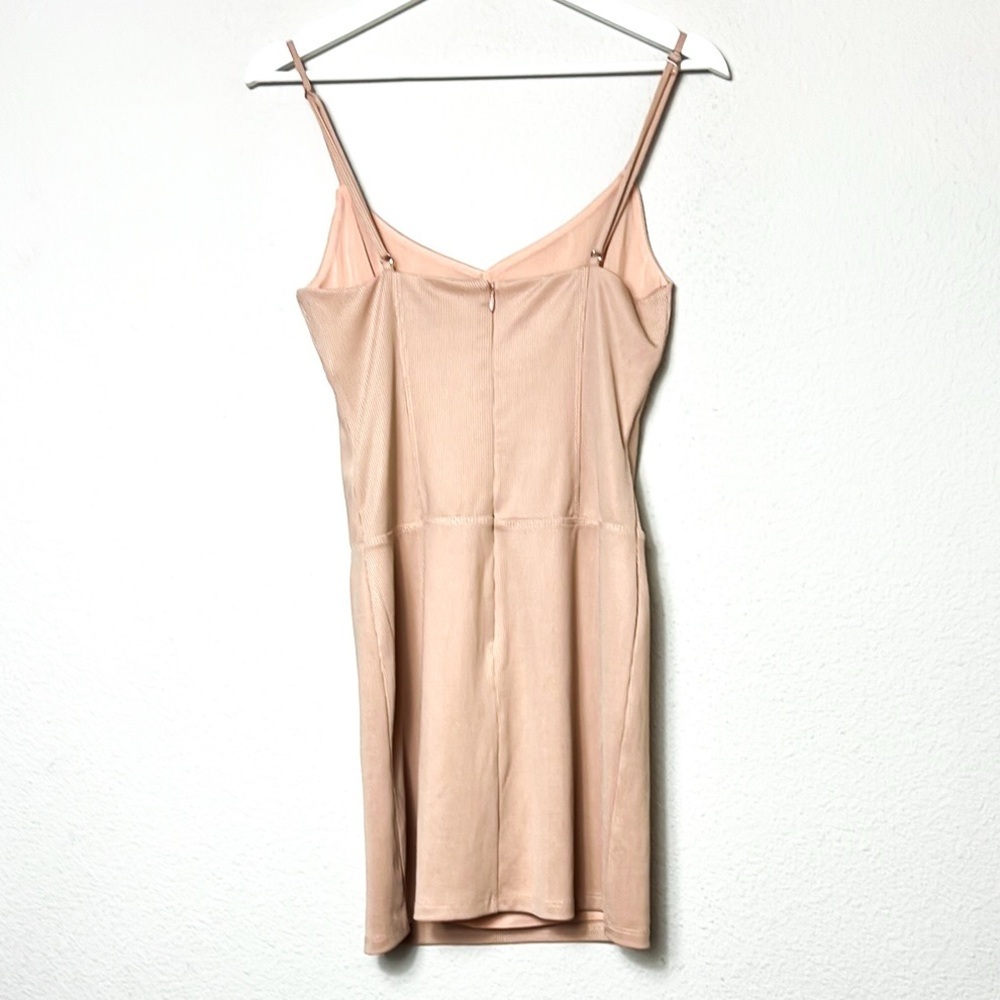 H:OURS Modi Mini Tan Ribbed Dress - Picture 4 of 7
